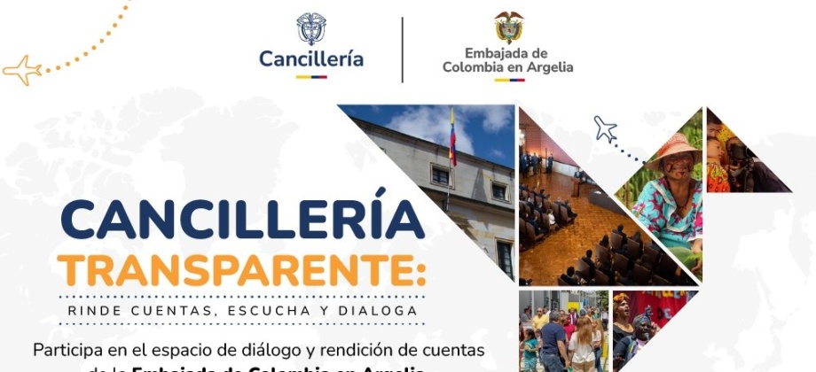  Embajada de Colombia en Argelia realizará evento de rendición de cuentas de forma virtual