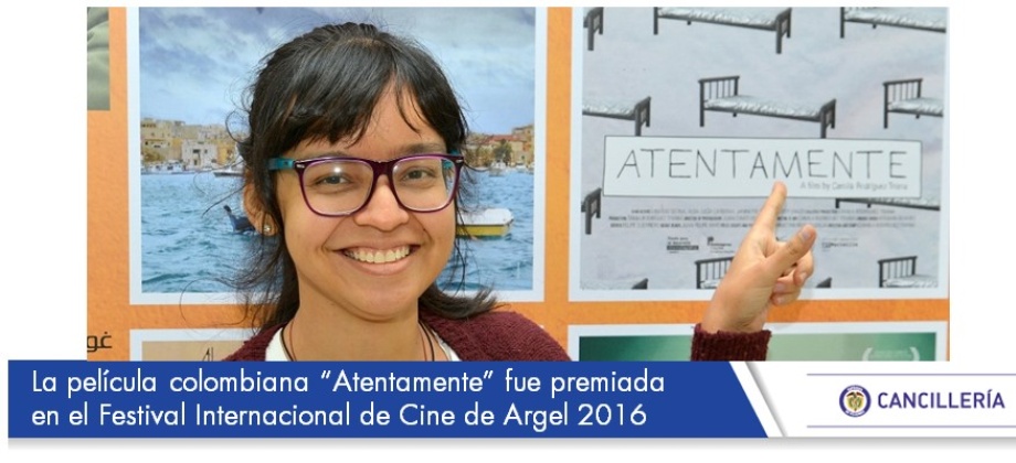 La película colombiana “Atentamente” fue premiada en el Festival Internacional de Cine de Argel 