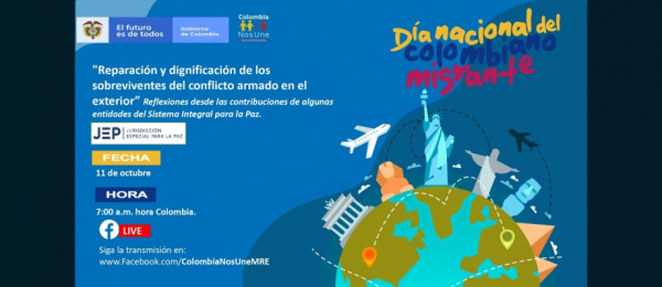 Participe en el diálogo con la Jurisdicción Especial para la Paz sobre reparación y dignificación de las víctimas del conflicto armado que se encuentran en el exterior