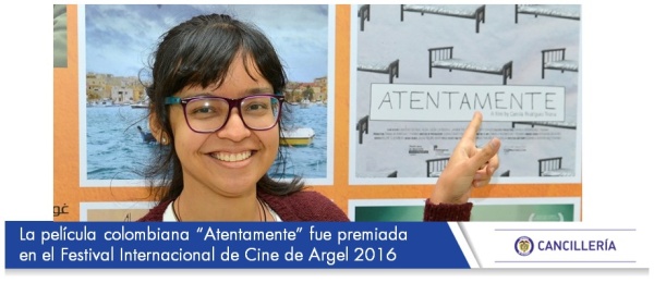 La película colombiana “Atentamente” fue premiada en el Festival Internacional de Cine de Argel 